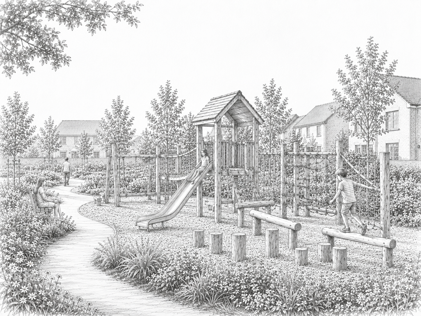 Illustrative park and play space